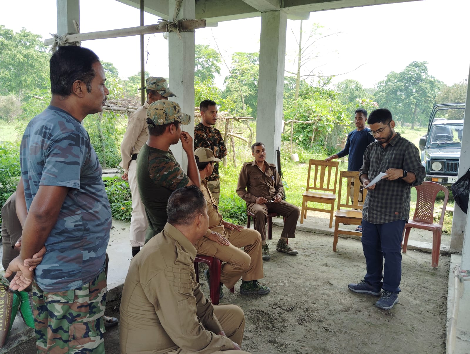 Questionnaire survey and orientation to forest staff for for Assam roofed turtle